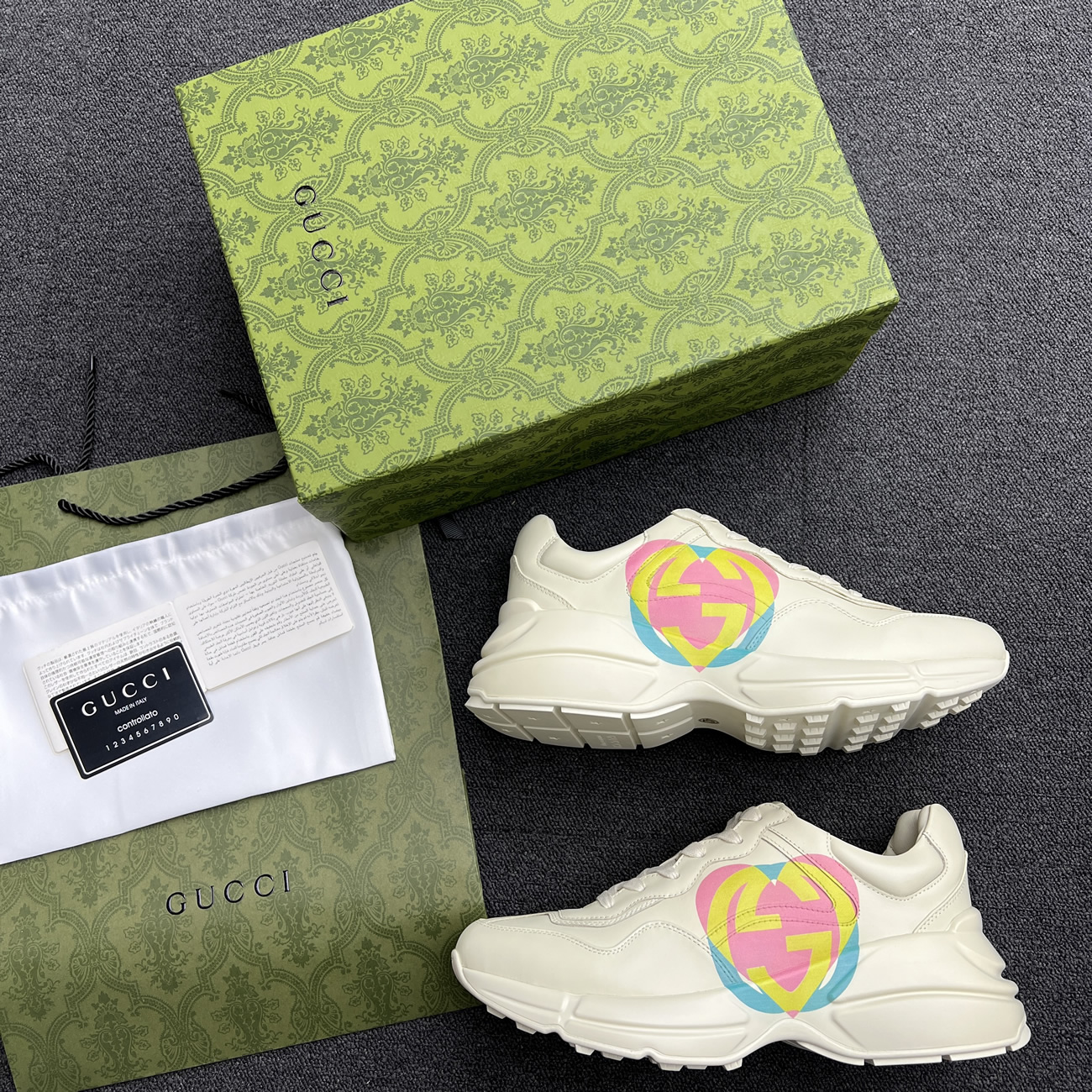 Gucci Rhyton Gg Logo W 386750 A3830 1818 (7) - www.newkick.vip